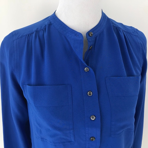 J Crew 100% Silk Blouse Shirt - Picture 2 of 8